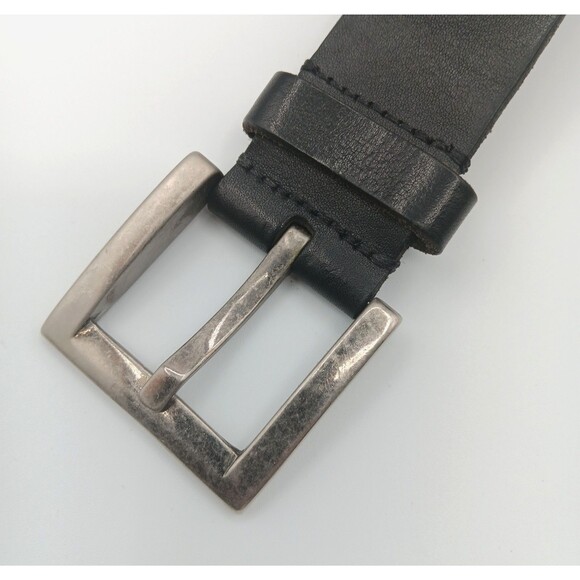 Genuine Leather Belt Women 32 (M) Black Western Cowgirl Boho Eyelets Statement - Picture 7 of 9